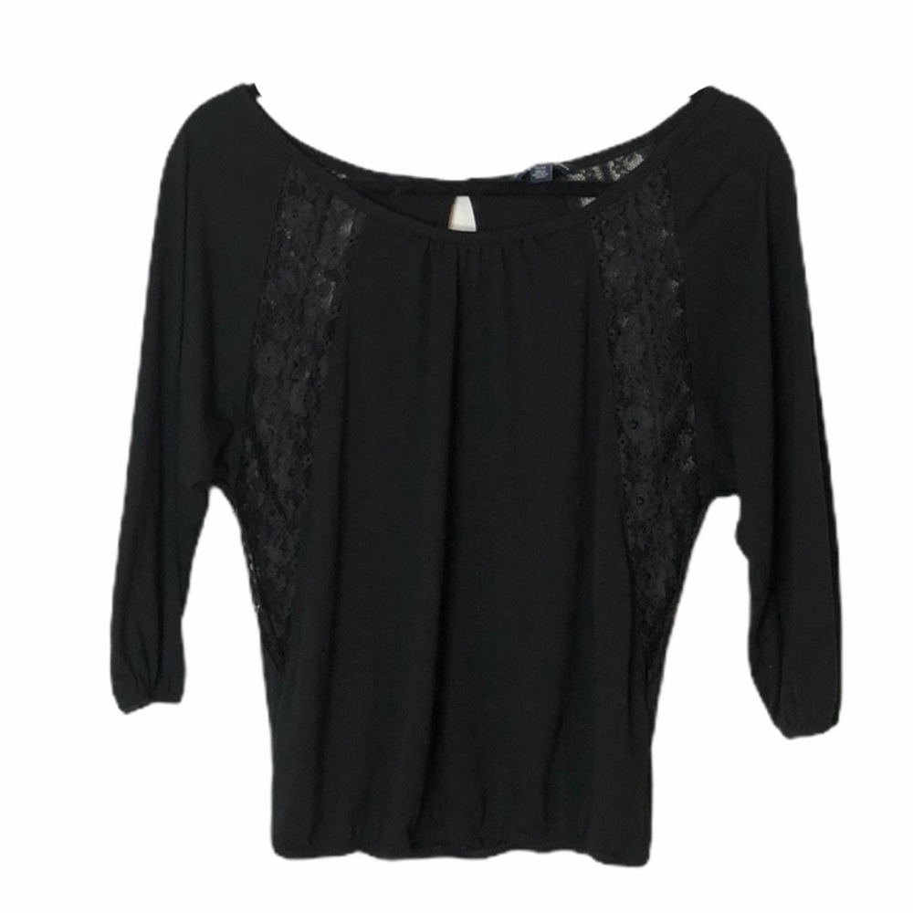American Eagle Lace Black Top Size XS
